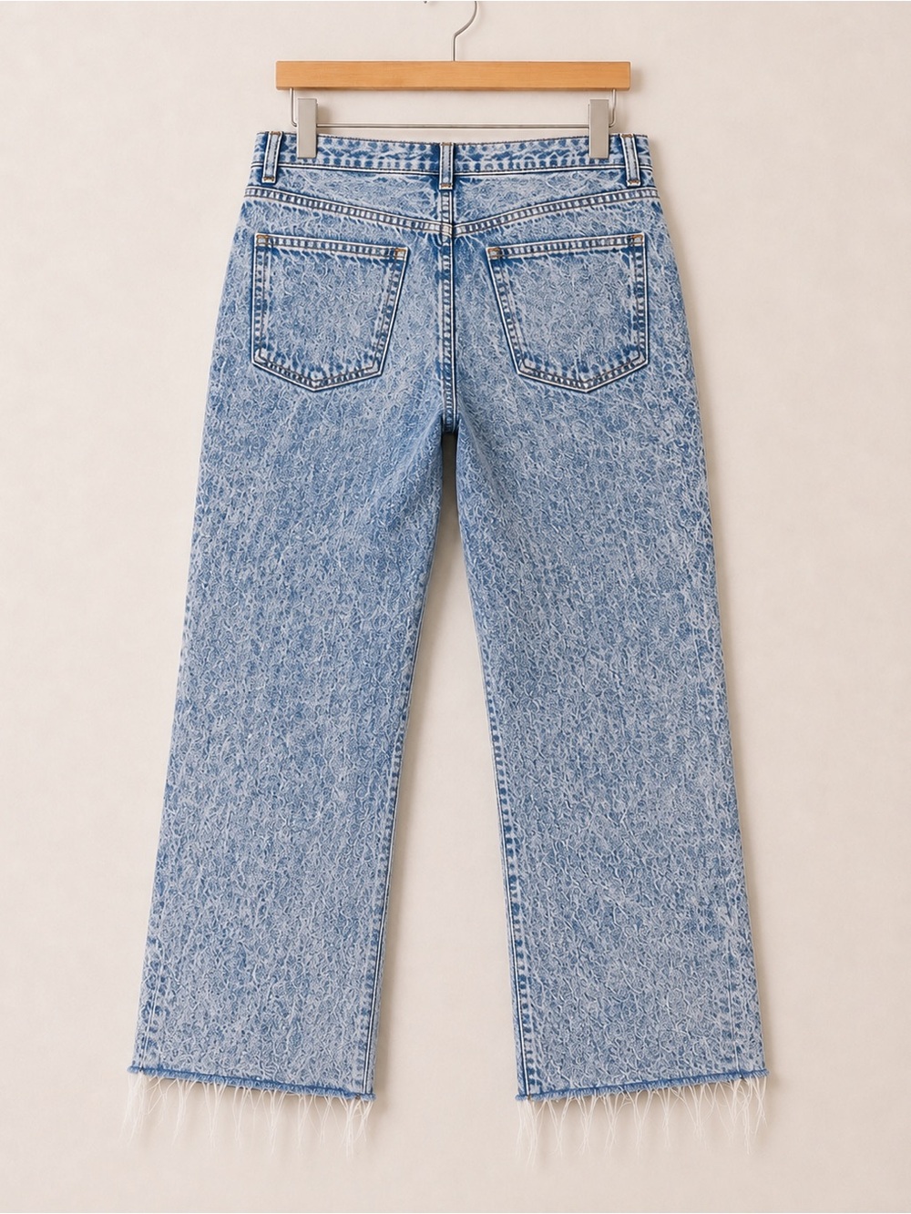 Veronica Beard Carly Kick Flare High Rise Jeans Acid Wash Pebble Stone Size 30 - Picture 5 of 9